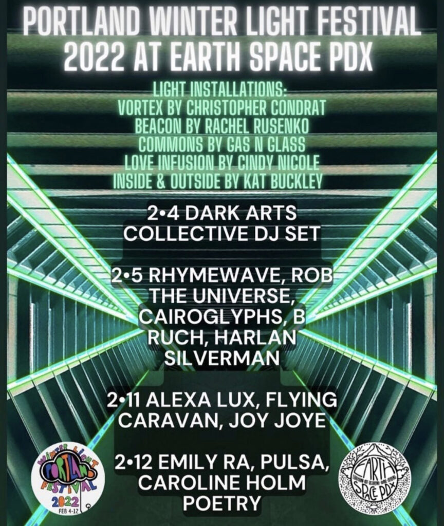 Portland Winter Lights Festival, Earthspace PDX 
